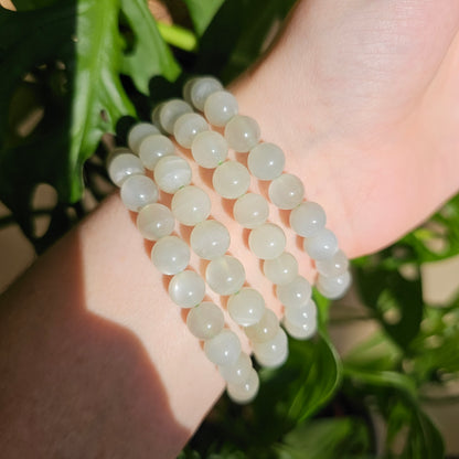 Green Moonstone Bracelet (8.5mm)