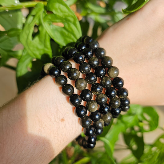 Gold Sheen Obsidian Bracelet (8mm)