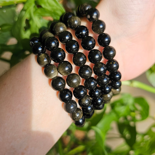 Gold Sheen Obsidian Bracelet (8mm)