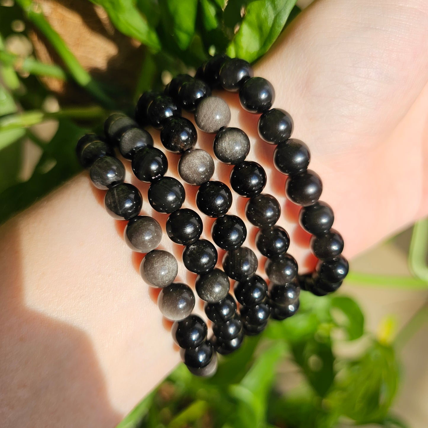 Silberobsidian Armband (8mm)