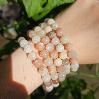 Sunstone + Moonstone Bracelet (9mm)