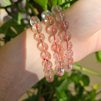 Red Rutilated Quartz Bracelet (9mm)