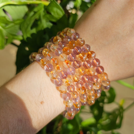 Amethyst + Citrine (Heated) Bracelet (7mm)