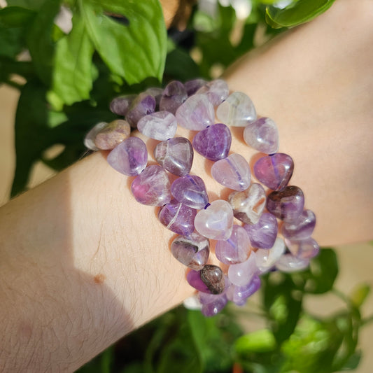 Amethyst Heart Bracelet