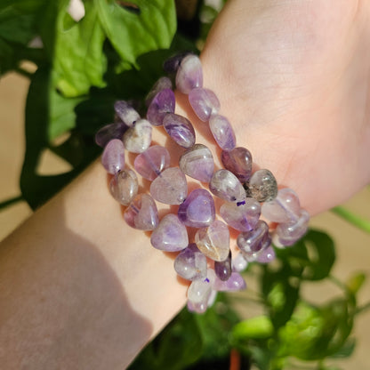 Amethyst Heart Bracelet