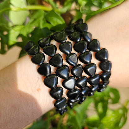 Obsidian Heart Bracelet