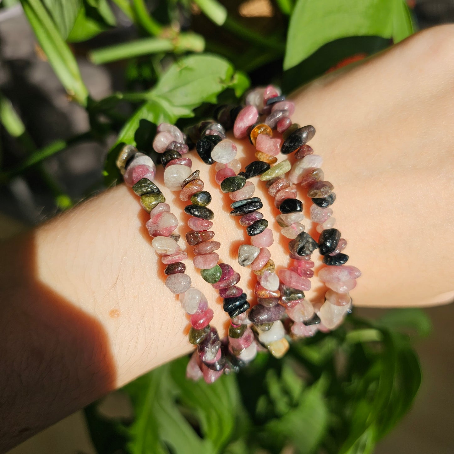 Tourmaline (colorful) chip bracelet (intuitive selection)