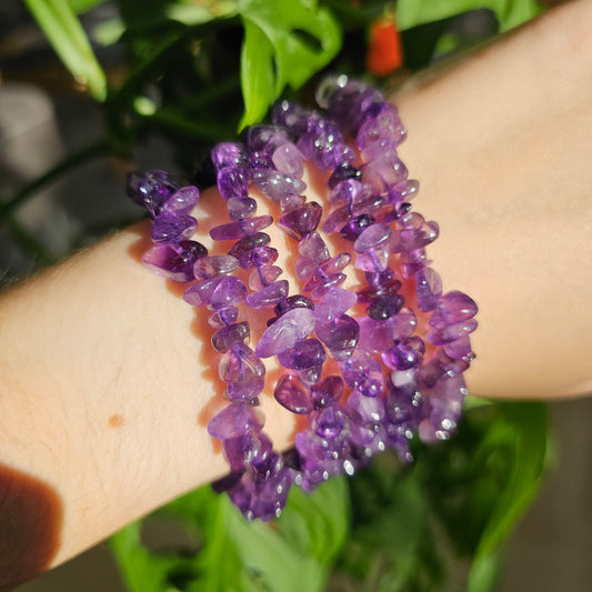 Amethyst chip bracelet (intuitive selection)