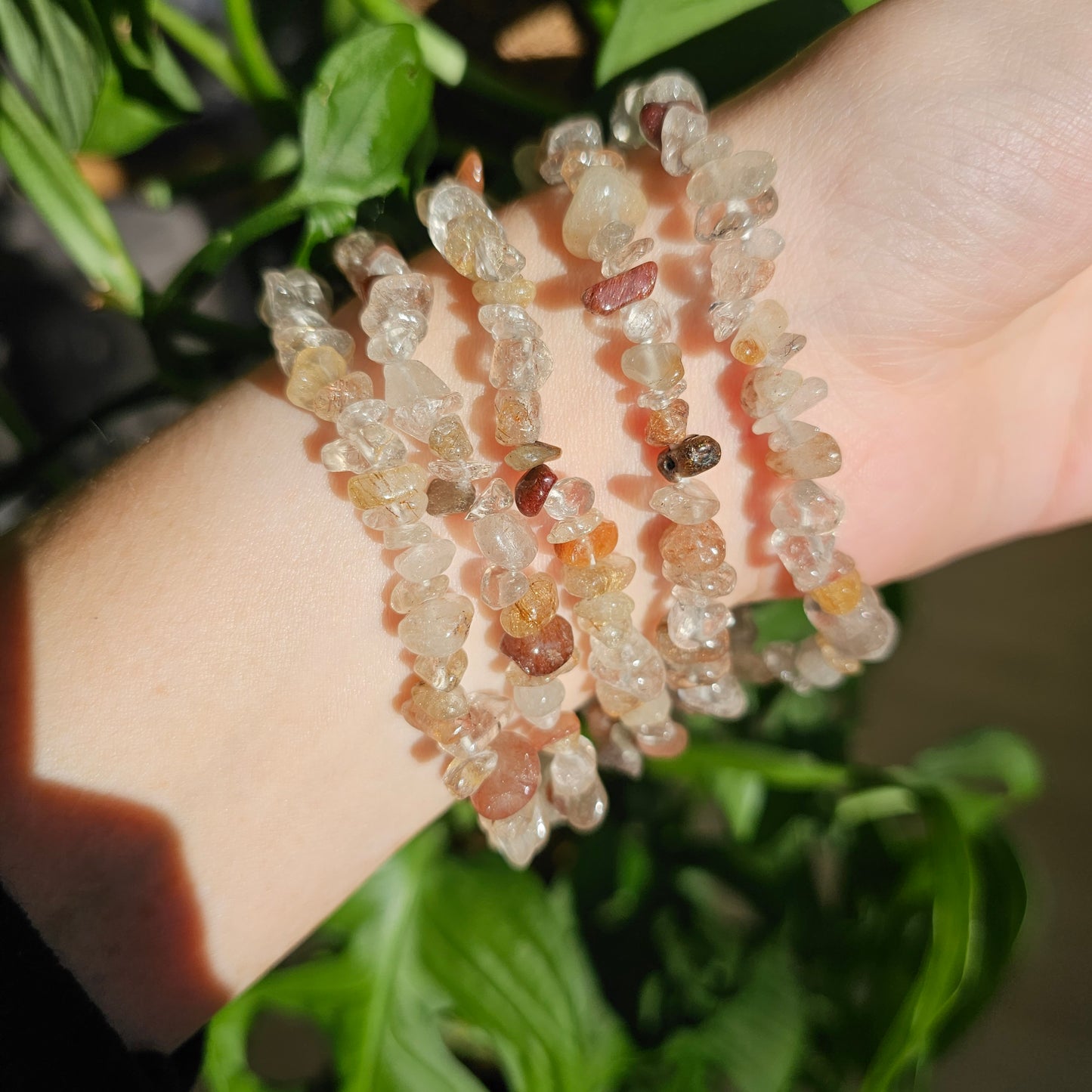 Rutilated Quartz chip bracelet (intuitive selection)