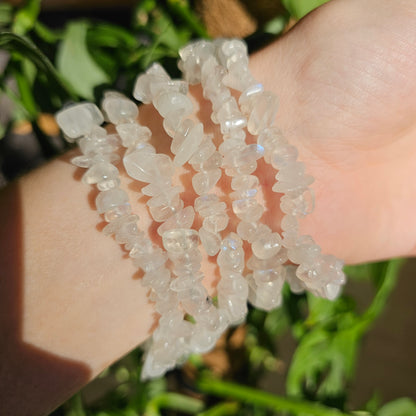 White Labradorite Chip Bracelet (Intuitive Selection)