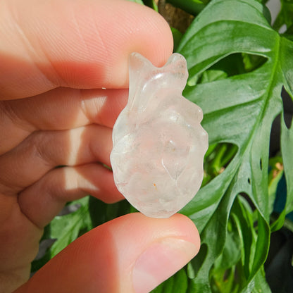 Clear Quartz Anatomical Heart