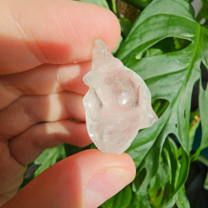 Clear Quartz Anatomical Heart