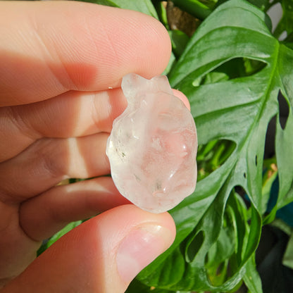 Clear Quartz Anatomical Heart