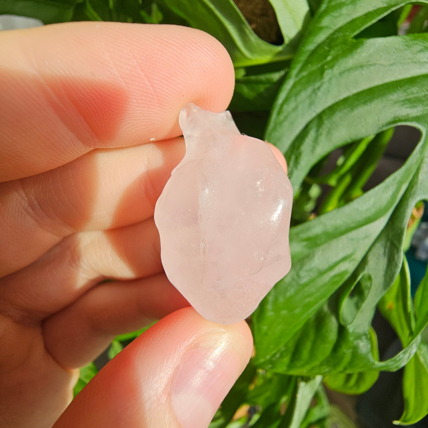 Rose Quartz Anatomical Heart