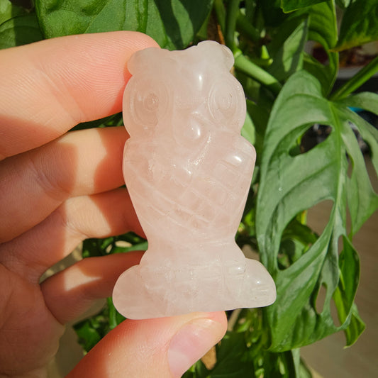 Rose Quartz Owl