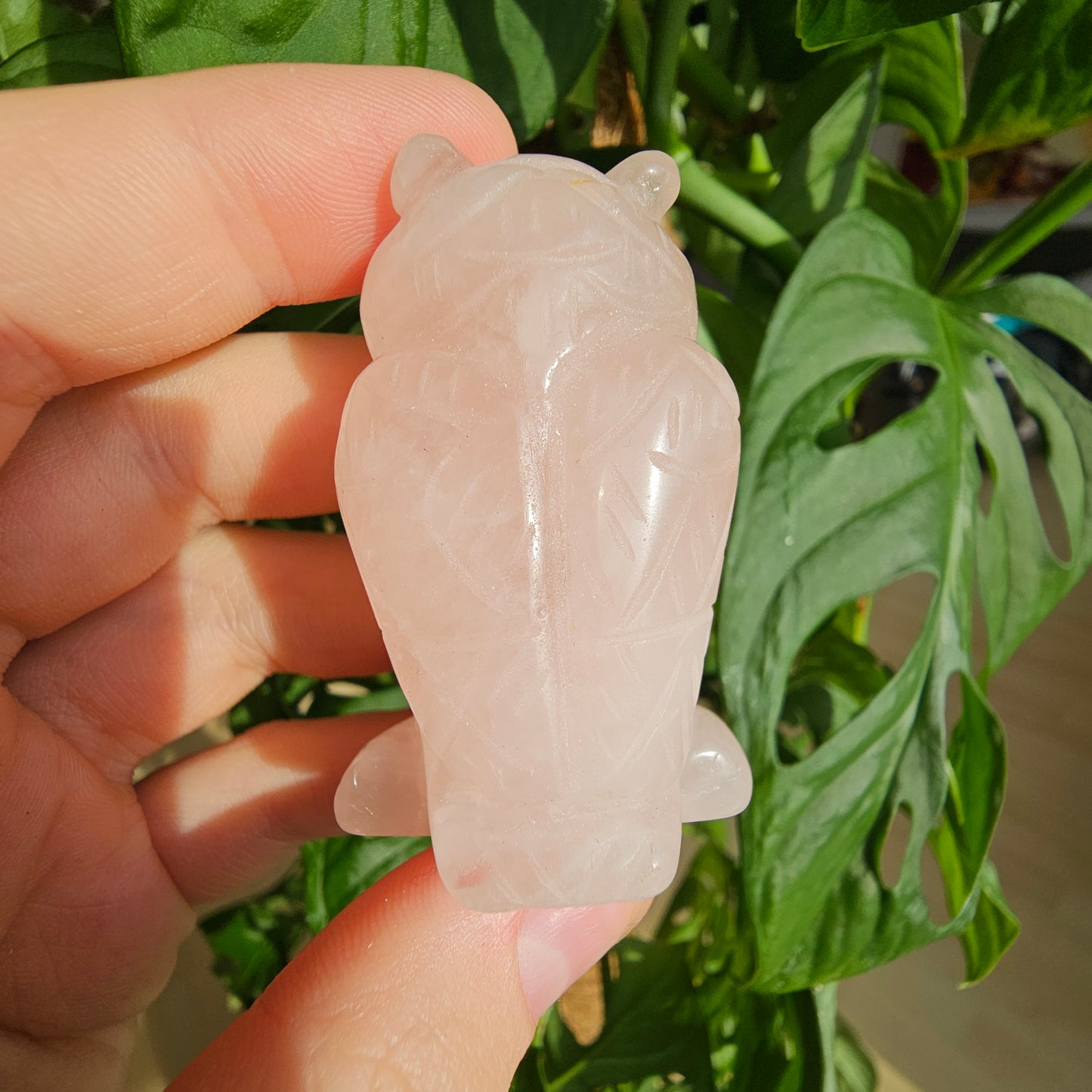 Rose Quartz Owl