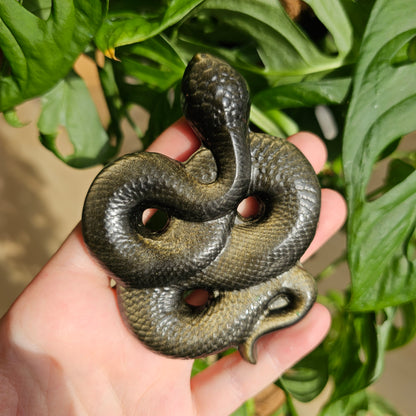 Gold Sheen Obsidian Snake