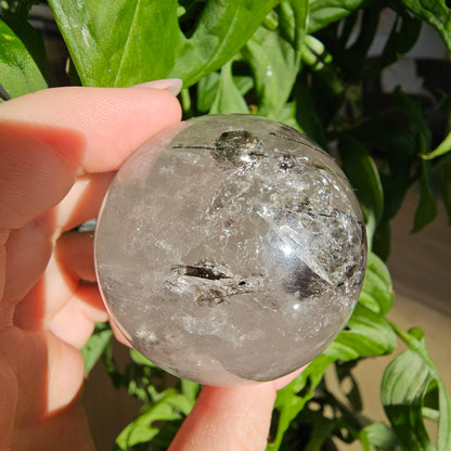 Tourmaline in Quartz Sphere #49C