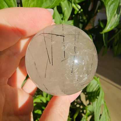 Tourmaline in Quartz Sphere #39A