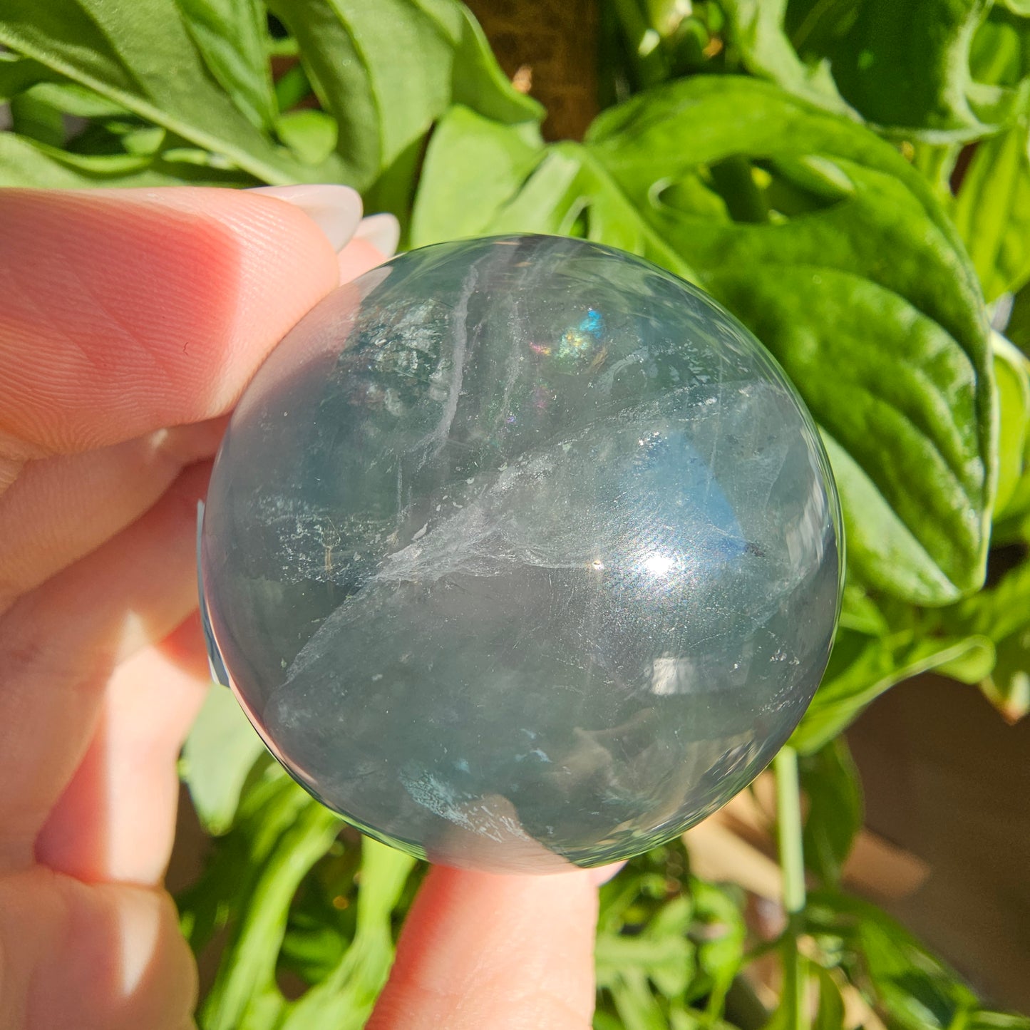 Green/Purple Fluorite Sphere #25D