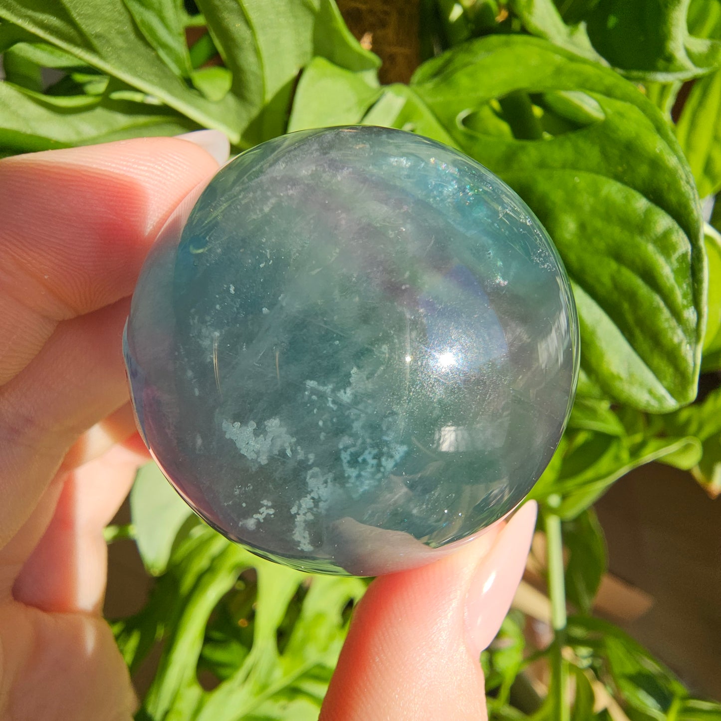 Green/Purple Fluorite Sphere #25D