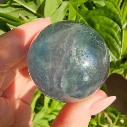 Green/Purple Fluorite Sphere #25D