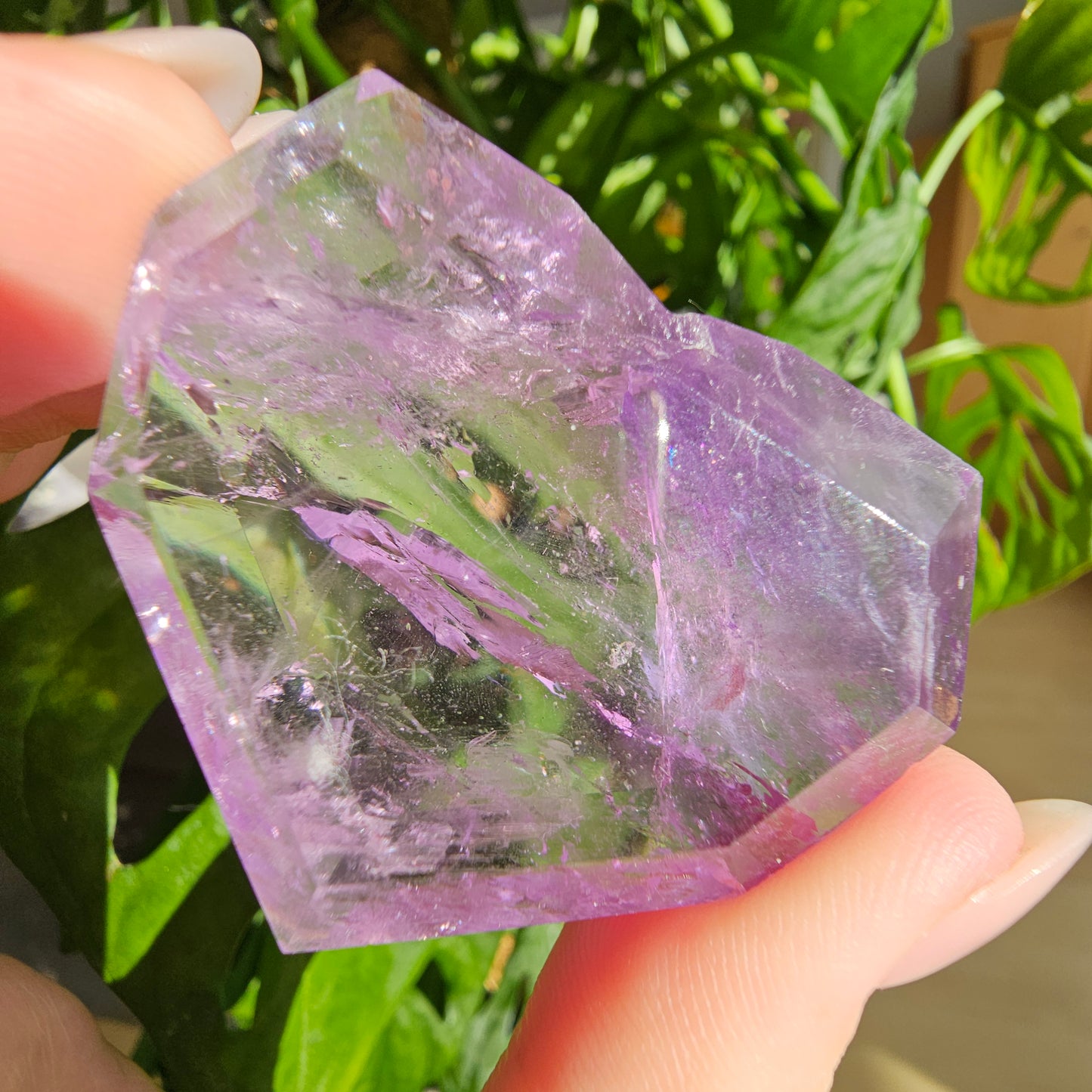 Amethyst Herz geschliffen