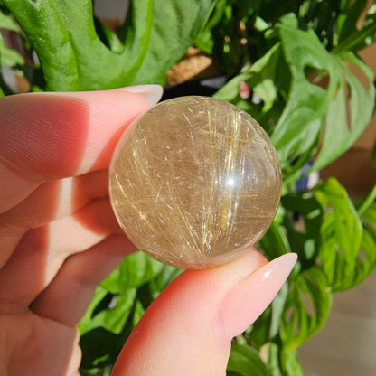 Rutilated Quartz Sphere #22E