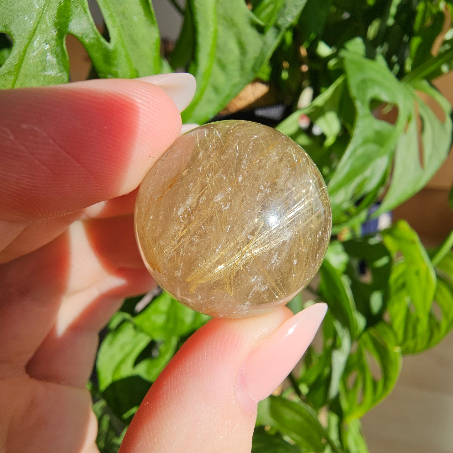 Rutilated Quartz Sphere #22E