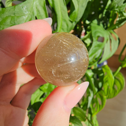 Rutilated Quartz Sphere #22E