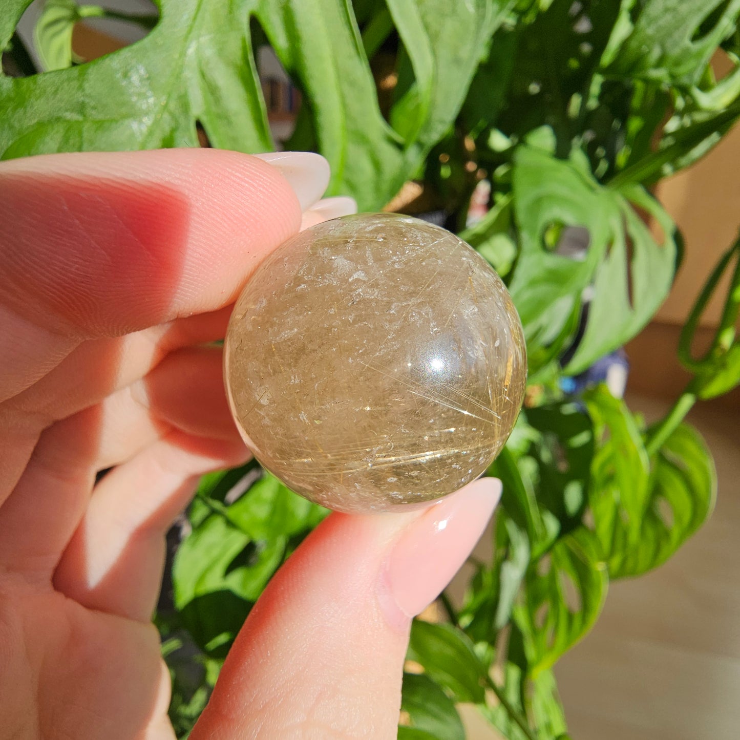 Rutilated Quartz Sphere #22E