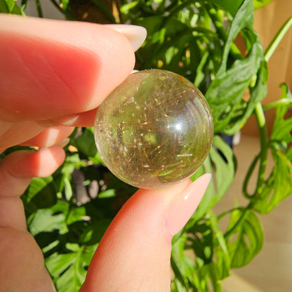 Rutilated Quartz Sphere #15N