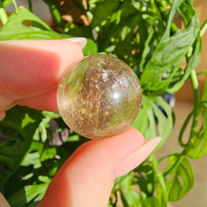 Rutilated Quartz Sphere #15N