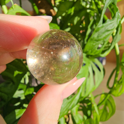 Rutilated Quartz Sphere #15N