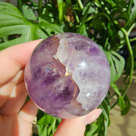 Amethyst with Agate Sphere