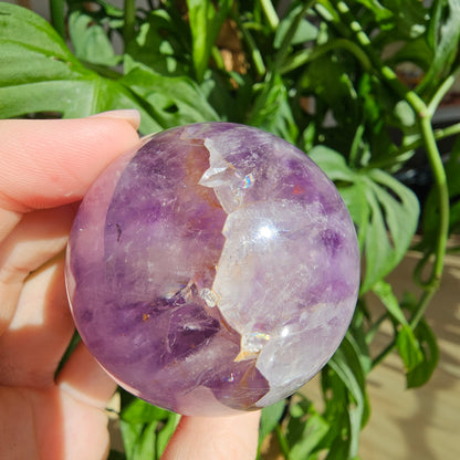 Amethyst with Agate Sphere