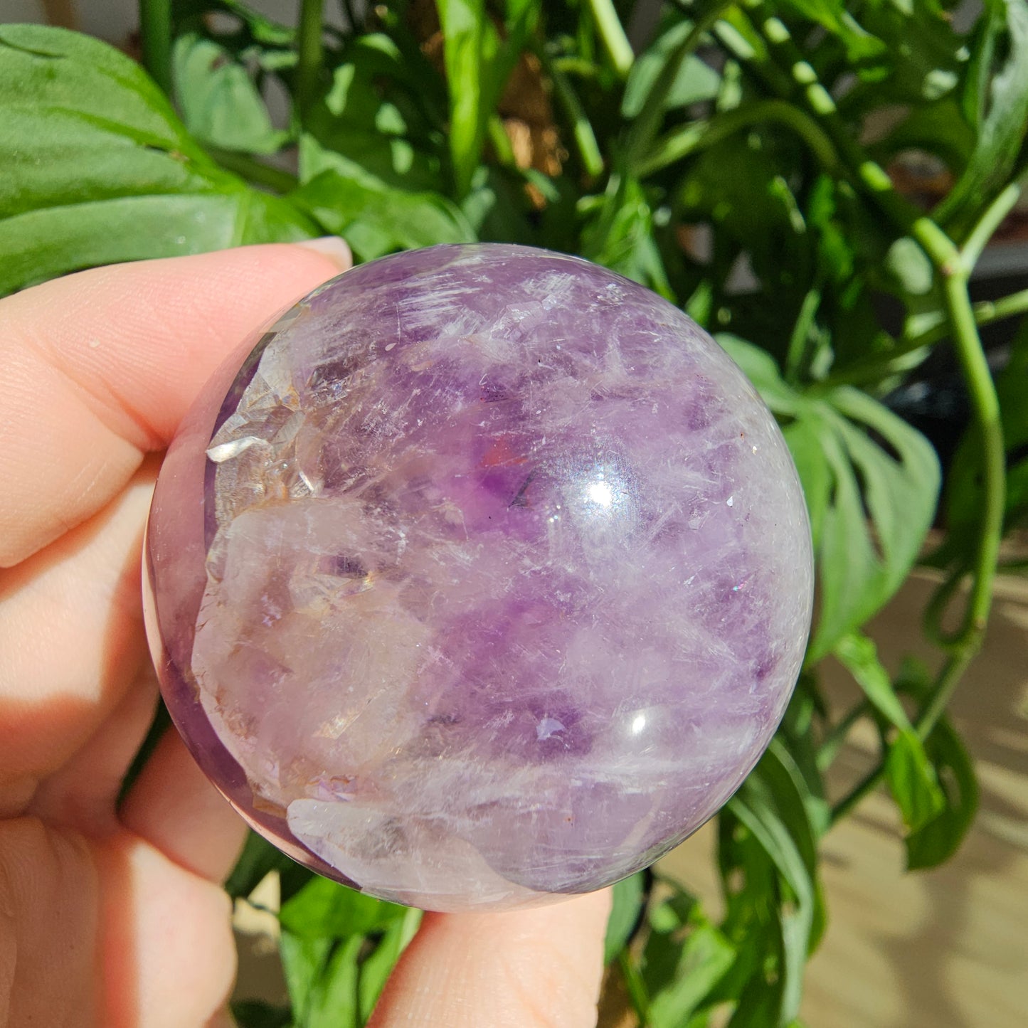 Amethyst with Agate Sphere