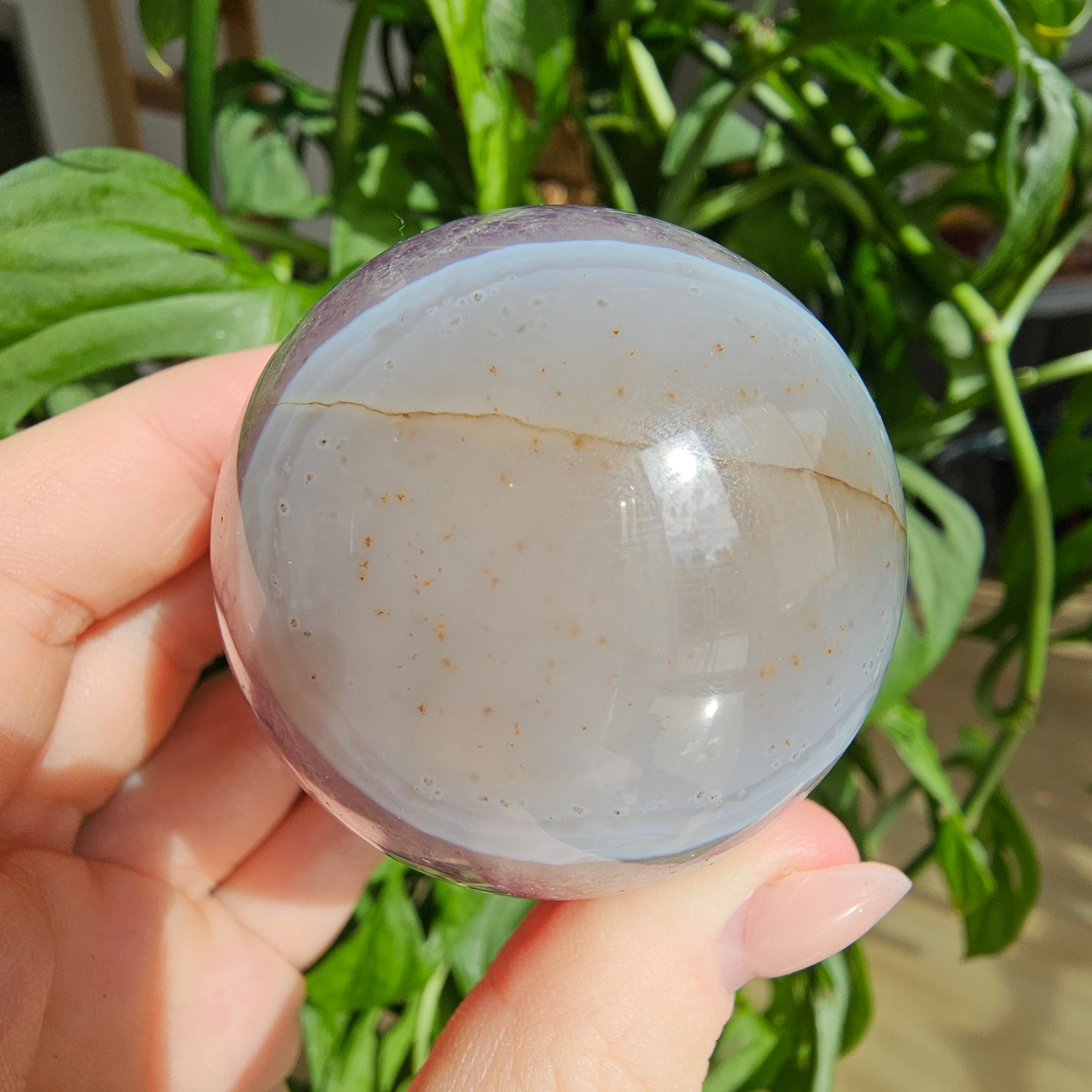 Amethyst with Agate Sphere