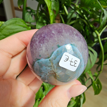 Amethyst with Agate Sphere