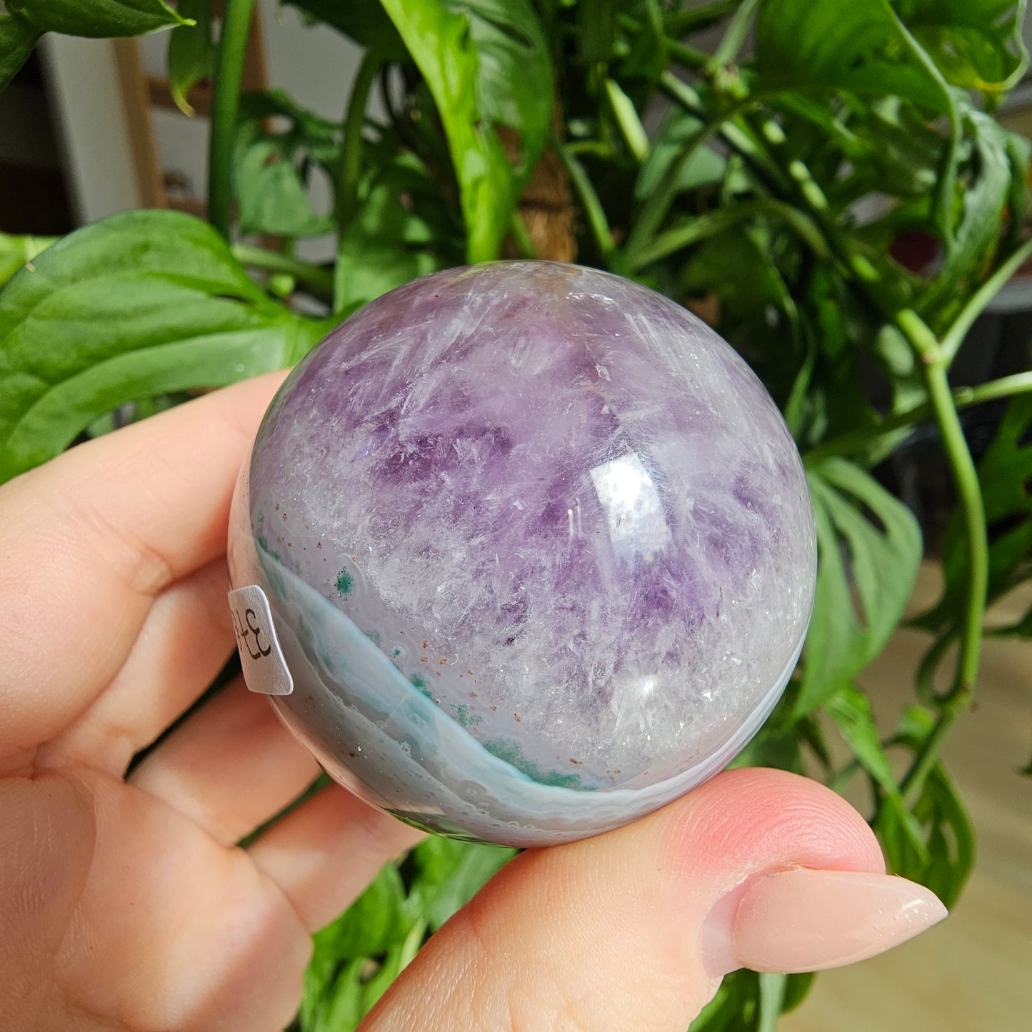 Amethyst with Agate Sphere