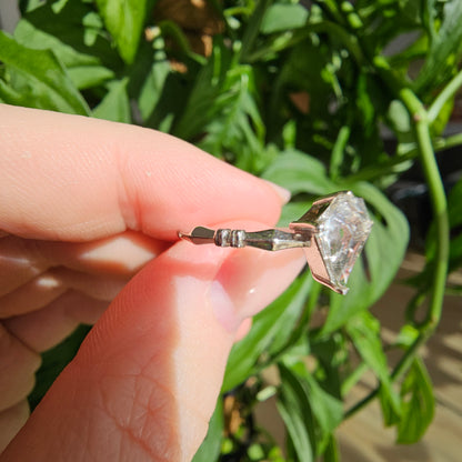 Clear Quartz Ring "Rhombus" #35B