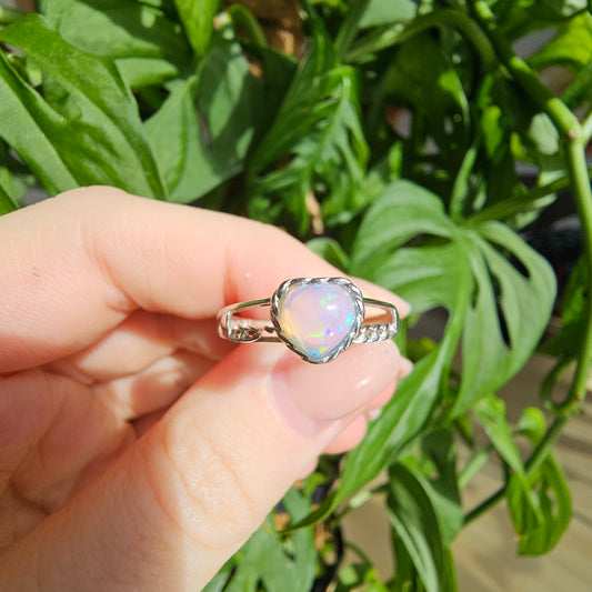 Opal Heart Ring #35A