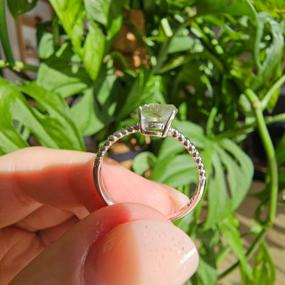 Moldavite Raw Stone Ring #69B