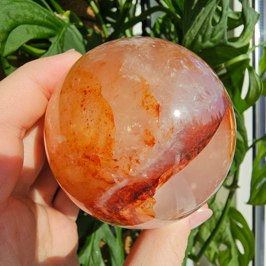 Fire Quartz (Hematoid Quartz) Sphere #55A