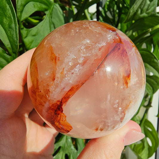 Fire Quartz (Hematoid Quartz) Sphere #55A