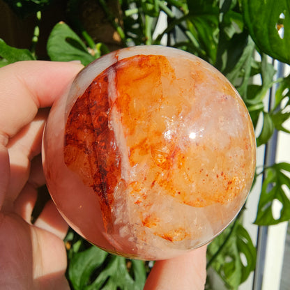 Fire Quartz (Hematoid Quartz) Sphere #55A