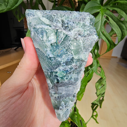 Green/Blue Fluorite with Calcite and Quartz #69A