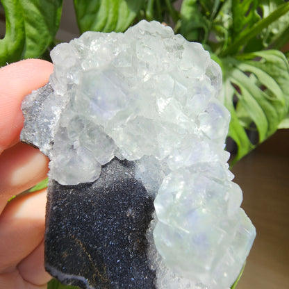 Green Fluorite with Quartz and Chalcopyrite #65C