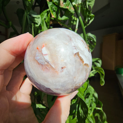 Amethyst with Crazy Lace Agate Sphere #58A