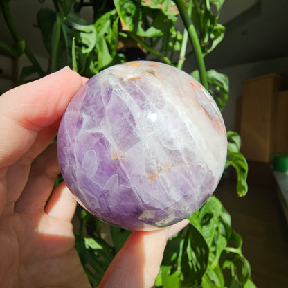 Amethyst with Crazy Lace Agate Sphere #58A